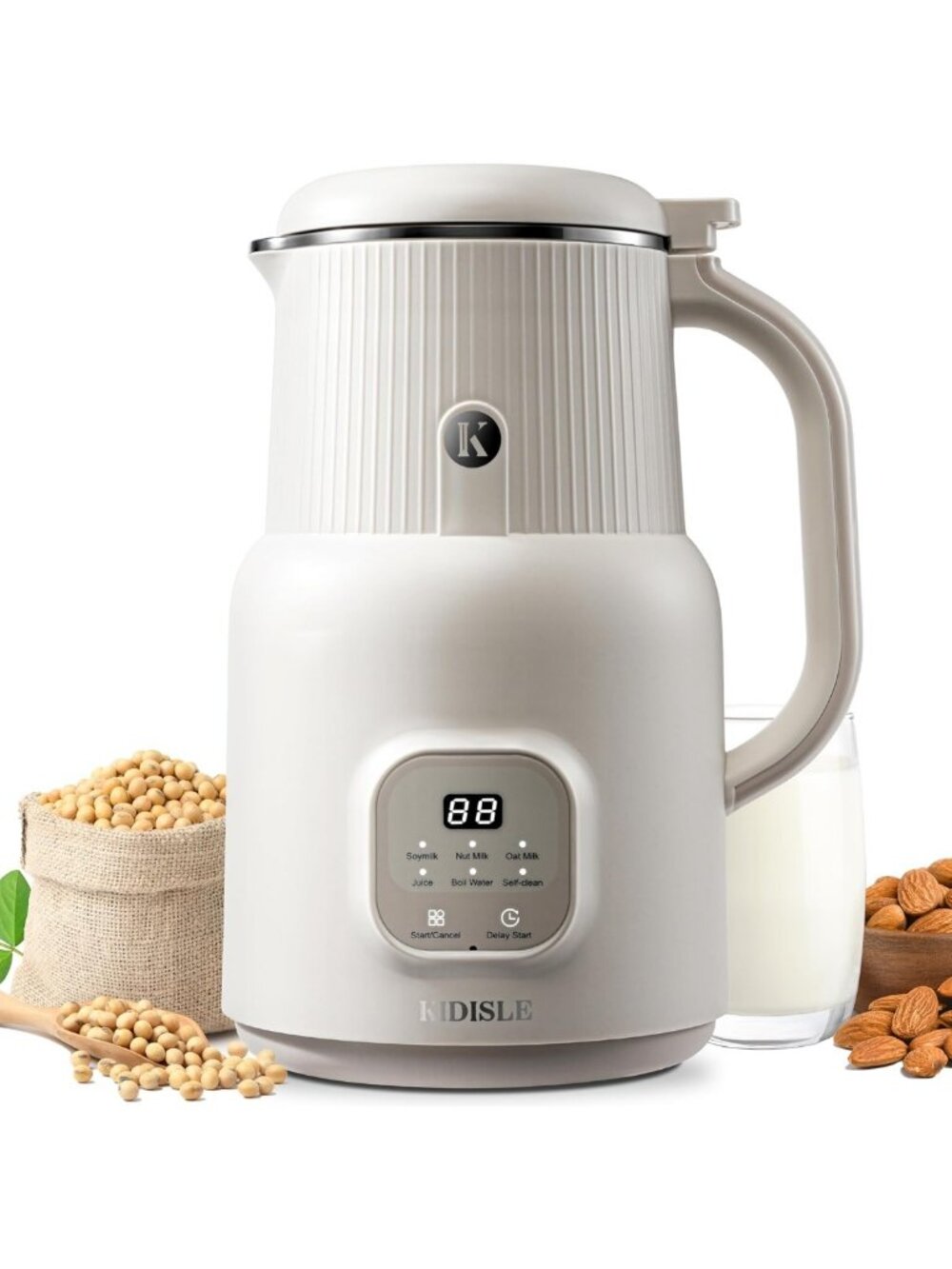 Automatic Nut Milk Maker - 20oz Plant-Based Milk Machine for Almond, Oat, Soy